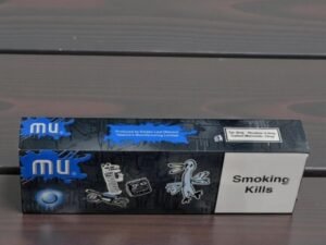 บุหรี่ MU Double Ice Mint Blue (1เม็ดบีบ)