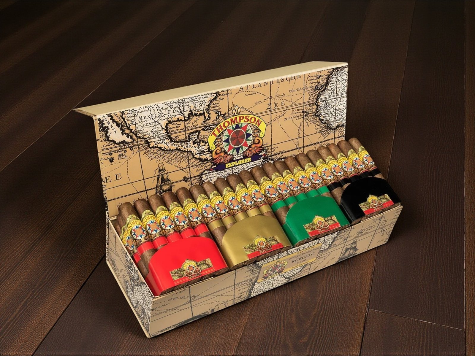 บุหรี่ Thompson Explorer Flavors Robusto Habano Coffee 5×50 (20มวน)