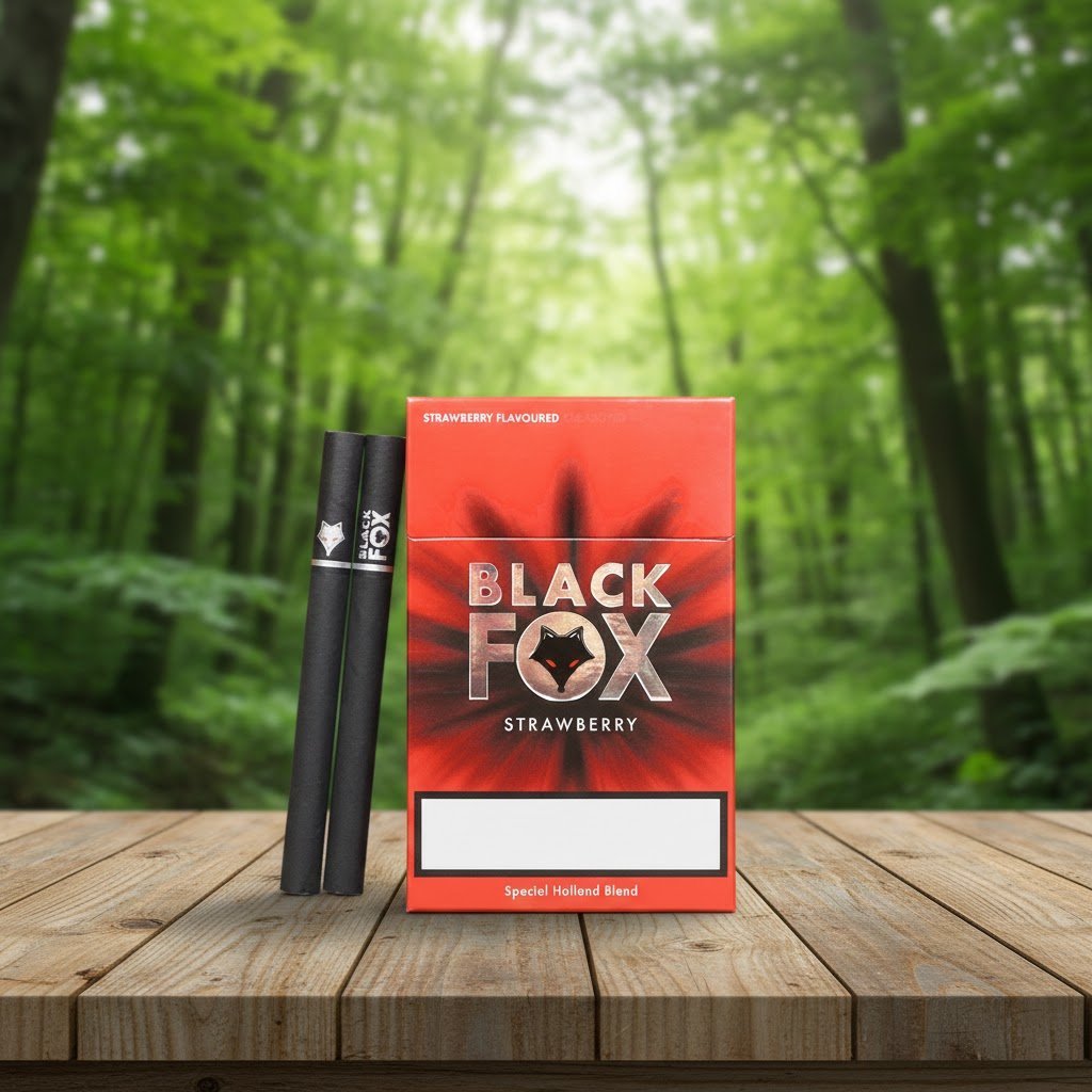 บุหรี่ Black Fox Strawberry นำเข้าจากฮอลแลนด์ กลิ่นสตรอว์เบอร์รี่หอมละมุน