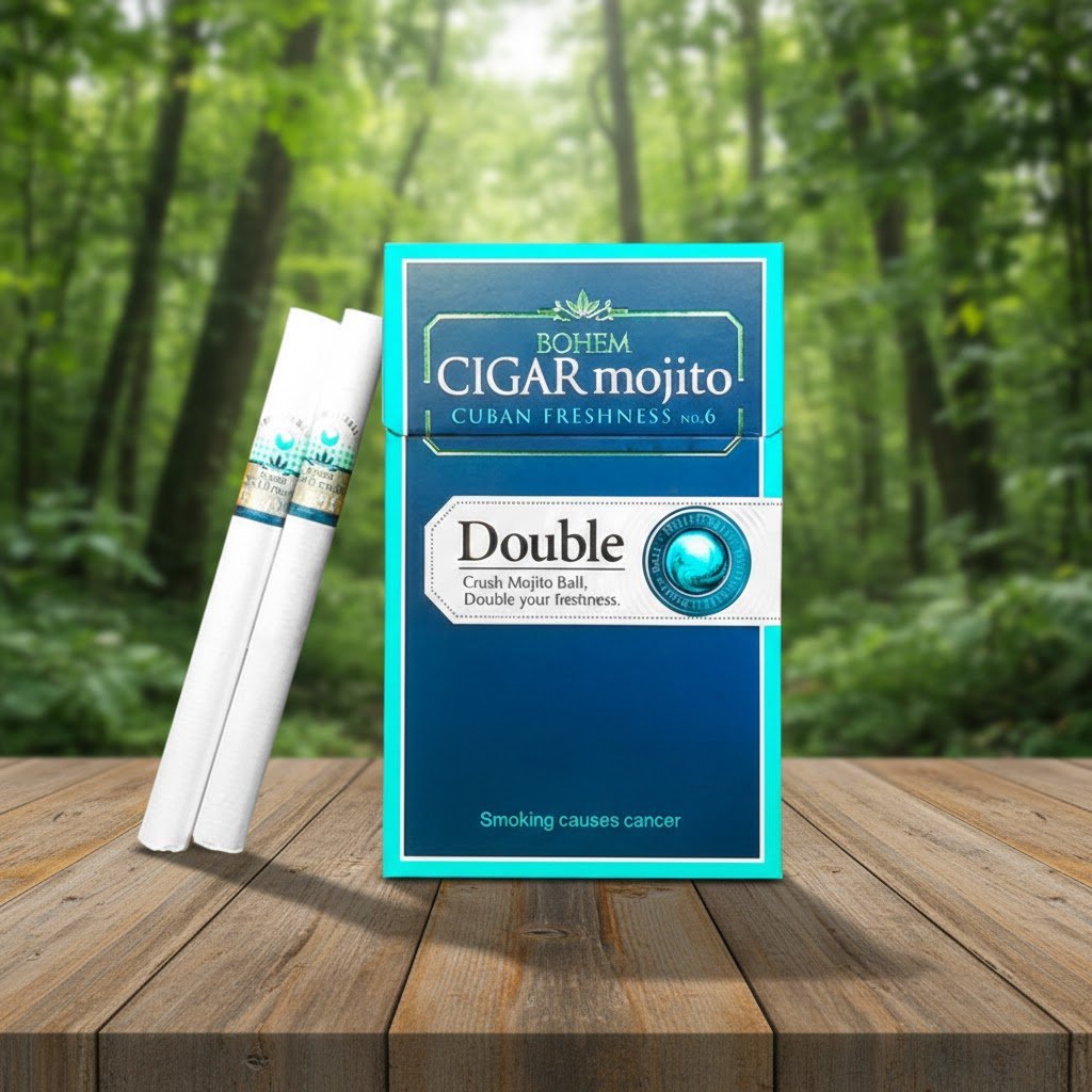 บุหรี่ Bohem Cigar Mojito Double รสค็อกเทลโมจิโต้เย็นสดชื่นจากเกาหลี