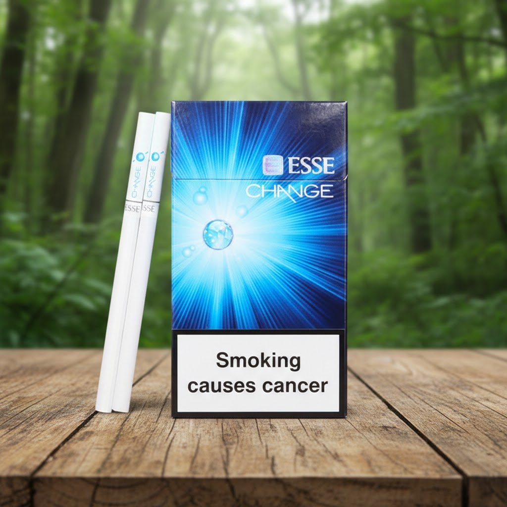 บุหรี่ ESSE Change 8mg มวนสลิม รสไลท์เย็นสดชื่น นำเข้าจากเกาหลี