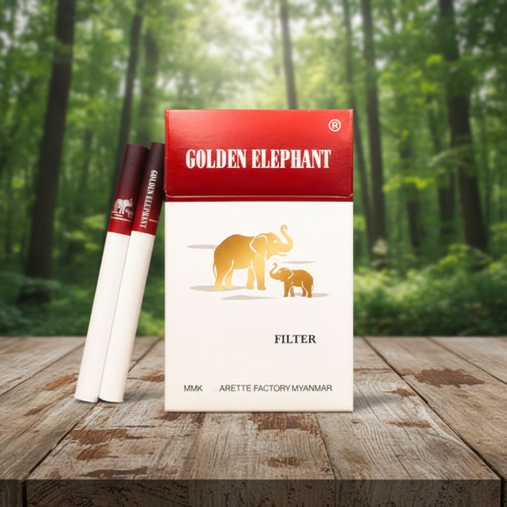 บุหรี่ Golden Elephant รสร้อนเข้มข้น ดีไซน์ซองรูปช้างทองพรีเมียม