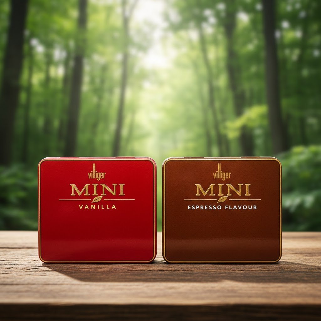 มินิซิการ์ Villiger Mini Cigar กลิ่นวานิลลาและเอสเปรสโซ่ บรรจุตลับโลหะพรีเมียม