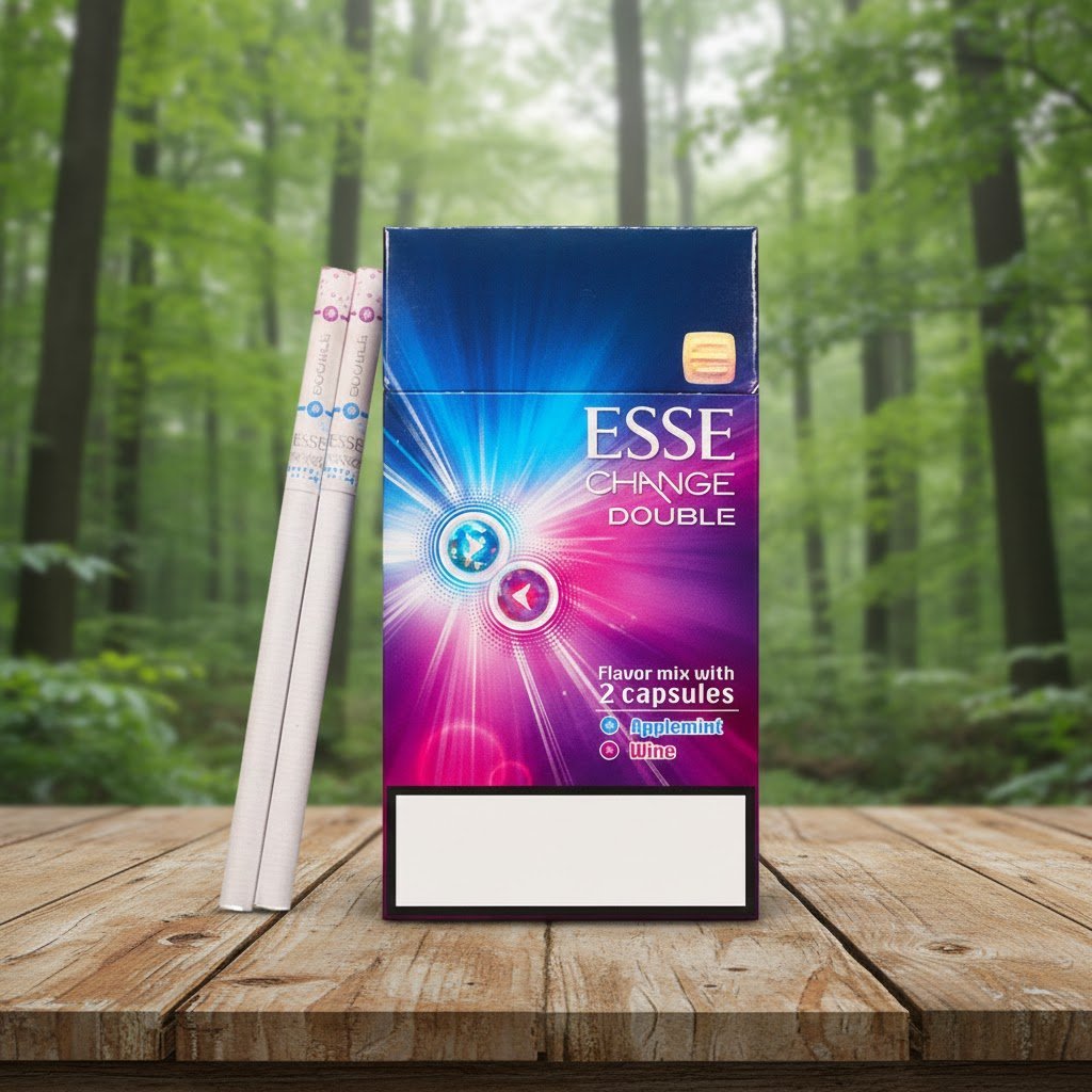 บุหรี่ ESSE Change Double Wine มวนซูเปอร์สลิม 2 เม็ดบีบ กลิ่นไวน์และแอปเปิ้ลมินต์