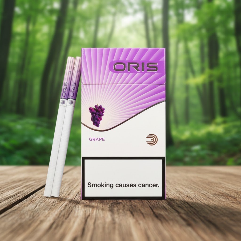 บุหรี่ Oris Grape มวนซูเปอร์สลิม กลิ่นองุ่นพรีเมียม