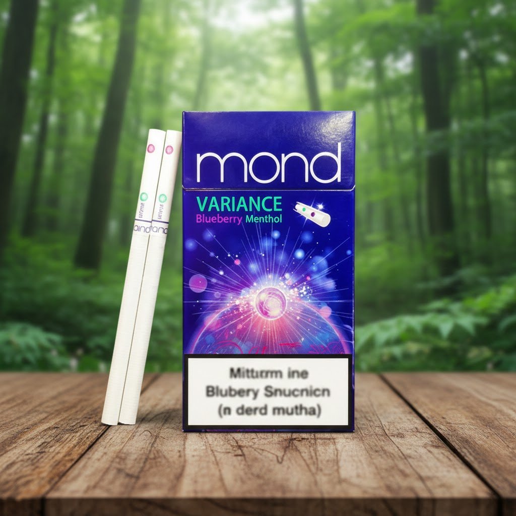 บุหรี่ Mond Variance รสเย็นกลิ่นบลูเบอร์รี่เมนทอล 2 เม็ดบีบ