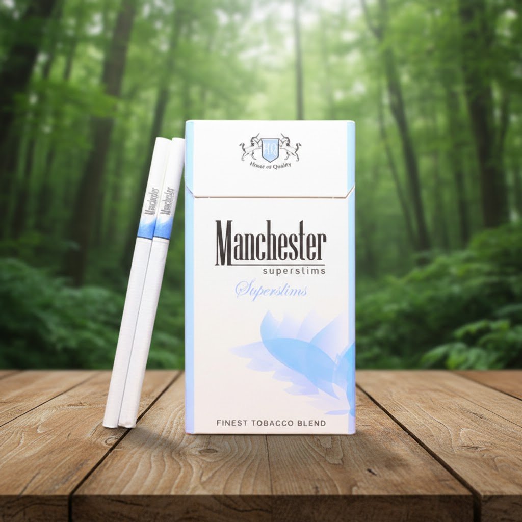 บุหรี่ Manchester Blue SuperSlim แมนเชสเตอร์ฟ้า มวนสลิม รสไลท์นุ่มนวล