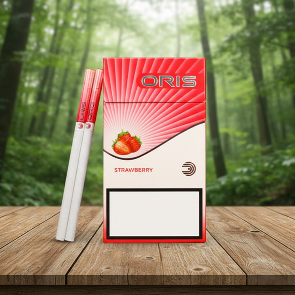 บุหรี่ Oris Strawberry มวนซุปเปอร์สลิม กลิ่นสตรอว์เบอร์รี ของแท้นำเข้า