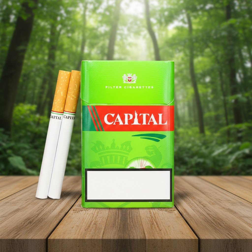 บุหรี่ Capital Double Apple กลิ่นแอปเปิ้ลเขียวและแอปเปิ้ลแดงแบบเข้มข้น