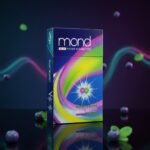 ซองบุหรี่ Mond Dual Burst Blueberry กลิ่นบลูเบอร์รี่และมิ้นท์ แบบ 2 เม็ดบีบ พร้อมภาพพื้นหลังกราฟิกสีสันสดใสและลูกบลูเบอร์รี่