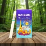 ซองบุหรี่ Raison French Line Blue ดีไซน์หอไอเฟล สีน้ำเงินม่วง มวนสลิมพร้อมเม็ดบีบกลิ่นโยเกิร์ต