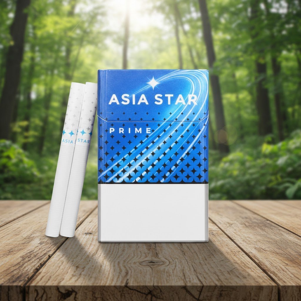 Asia Star Prime (เอเชีย สตาร์ ไพรม์) บุหรี่นอกมวนสลิม รสเย็นพรีเมียม หอมสดชื่น | Asia Star Prime