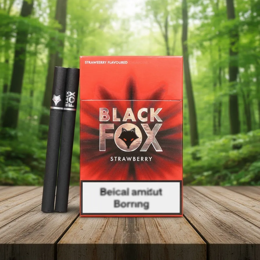 Black Fox Strawberry (แบล็ค ฟอกซ์ สตอเบอร์รี่) บุหรี่นอกฮอลแลนด์ กลิ่นสตอเบอร์รี่ มวนดำหรู | Black Fox Strawberry