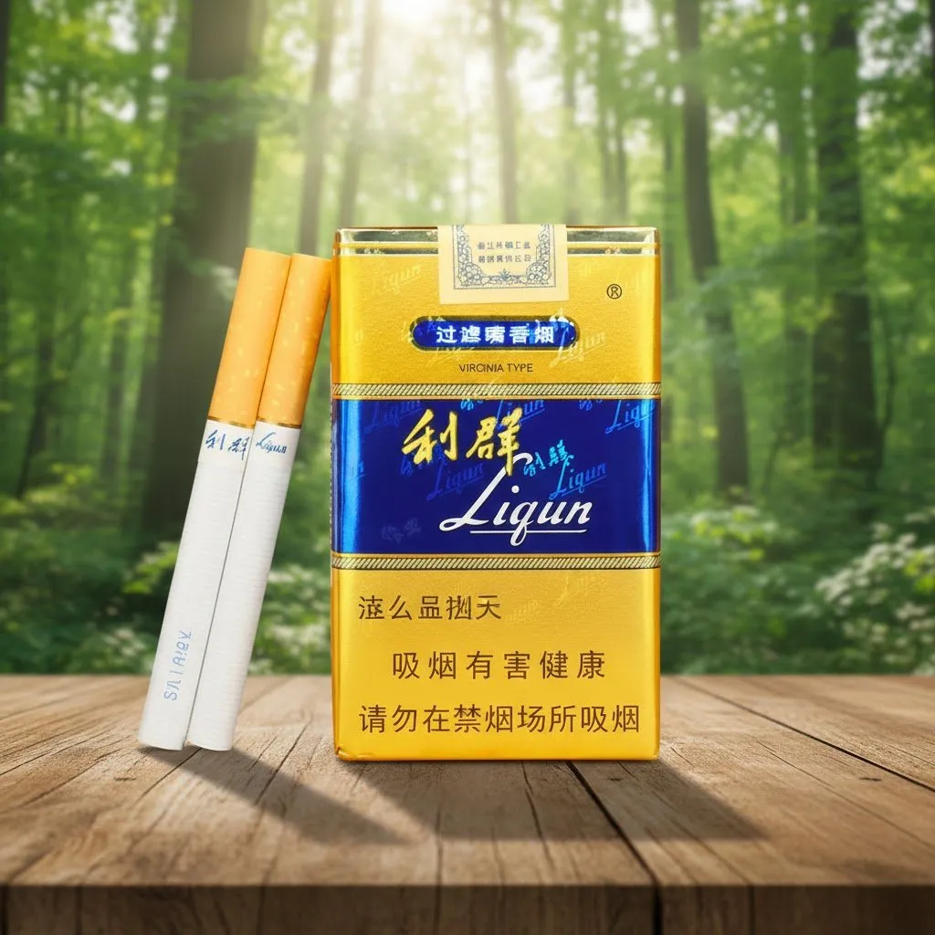 Liqun Gold บุหรี่จีน หลี่ฉวิน ซองทอง รสร้อนพรีเมียม (1 คอตตอน/10 ซอง) | Liqun Gold