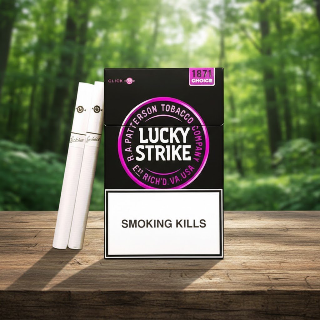 Lucky Strike Purple บุหรี่นอก กลิ่นบลูเบอร์รี่ เม็ดบีบ (American Blend Quality) | Lucky Strike Purple