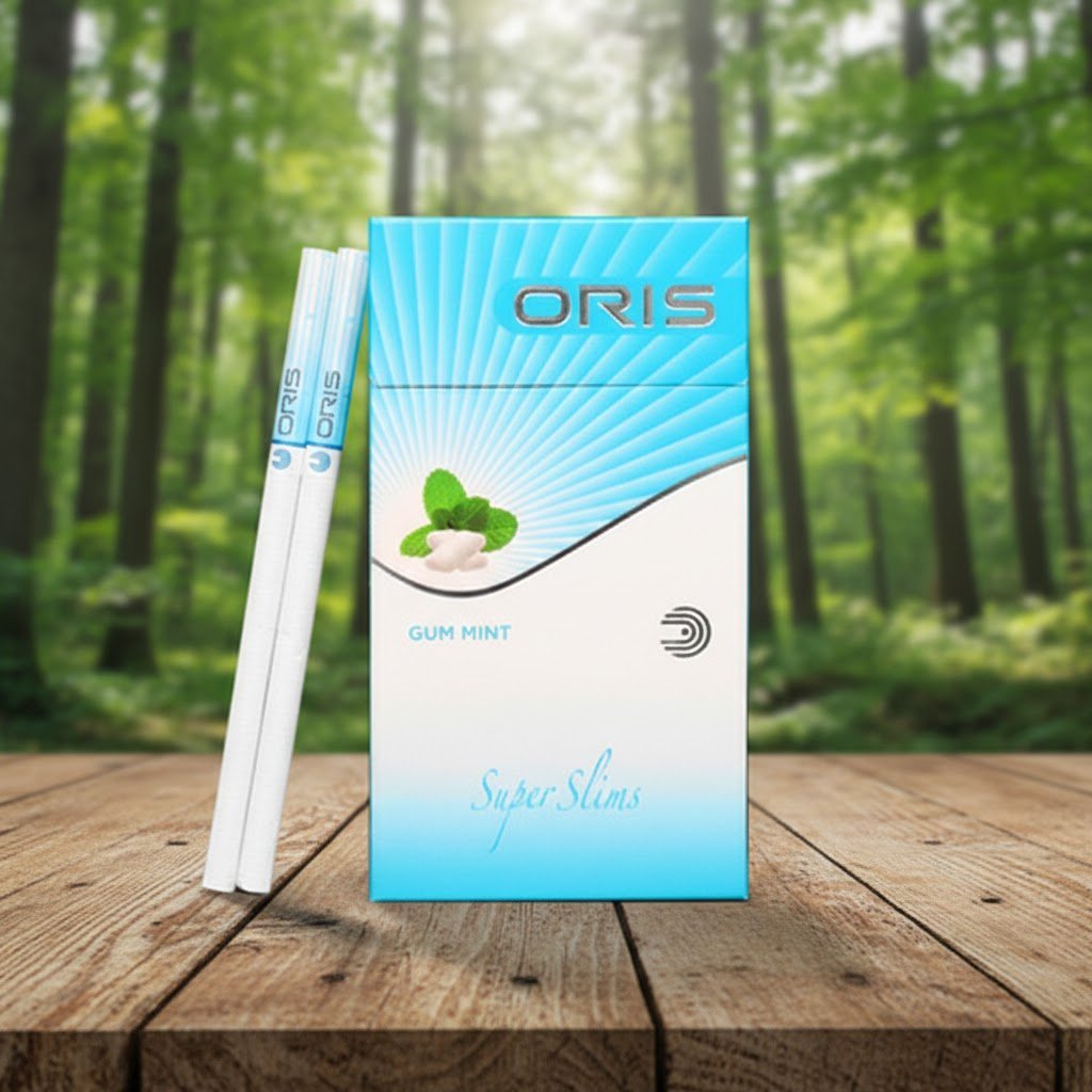 Oris Gum Mint (โอริส กัมมิ้นท์) บุหรี่นอกรสหมากฝรั่งมิ้นท์ Super Slims จาก U.A.E. | Oris Gum Mint Super Slims U.A.E.