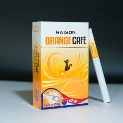 Raison Orange Café (ไรสัน ออเร้นจ์ คาเฟ่) บุหรี่นำเข้าจากเกาหลี กลิ่นชาเย็น