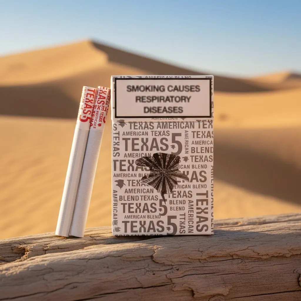 Texas 5 Silver (เท็กซัส 5 เงิน) บุหรี่นอกคุณภาพมาตรฐานสากล American Blend | Texas 5 Silver American Blend