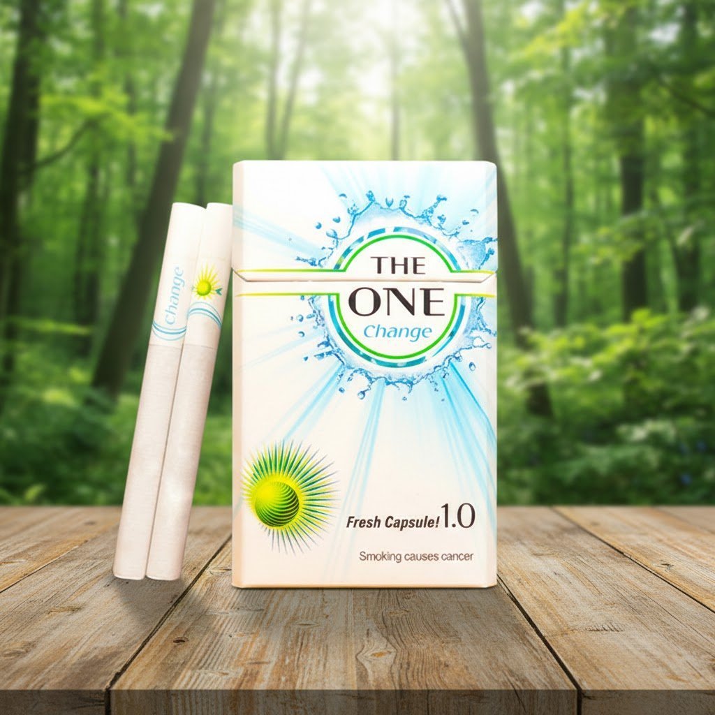 The One Change บุหรี่นอก เดอะ วัน เช้นจ์ 1.0 เม็ดบีบ รสเย็น (Korea) | The One Change 1.0