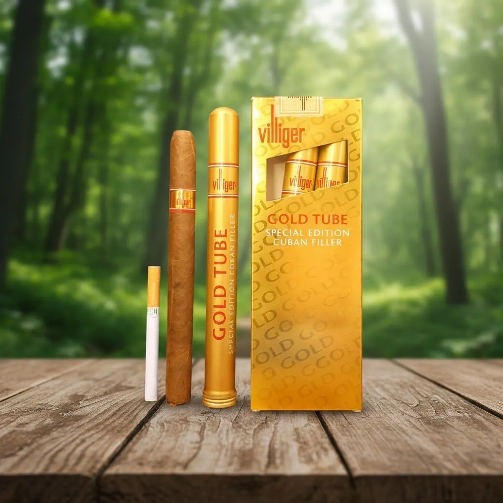 Villiger Gold Tube Cigar – ซิการ์ วิลลิเกอร์ โกลด์ ทูป สเปเชียล อิดิชั่น ไส้คิวบา (Germ… | Villiger Gold Tube Cigar Germ