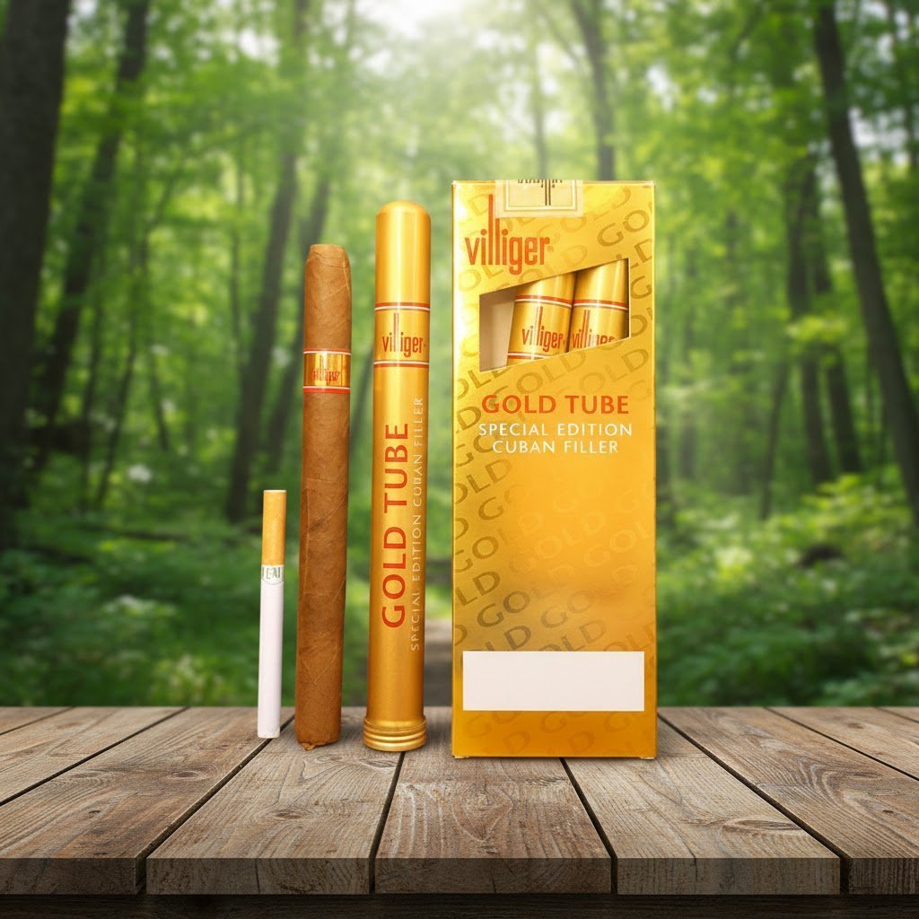 Villiger Gold Tube Special Edition Cuban Filler (ซิการ์ วิลลิเกอร์ โกล ทูป) ของแท้เยอรมนี | Villiger Gold Tube Special Edition Cuban Filler