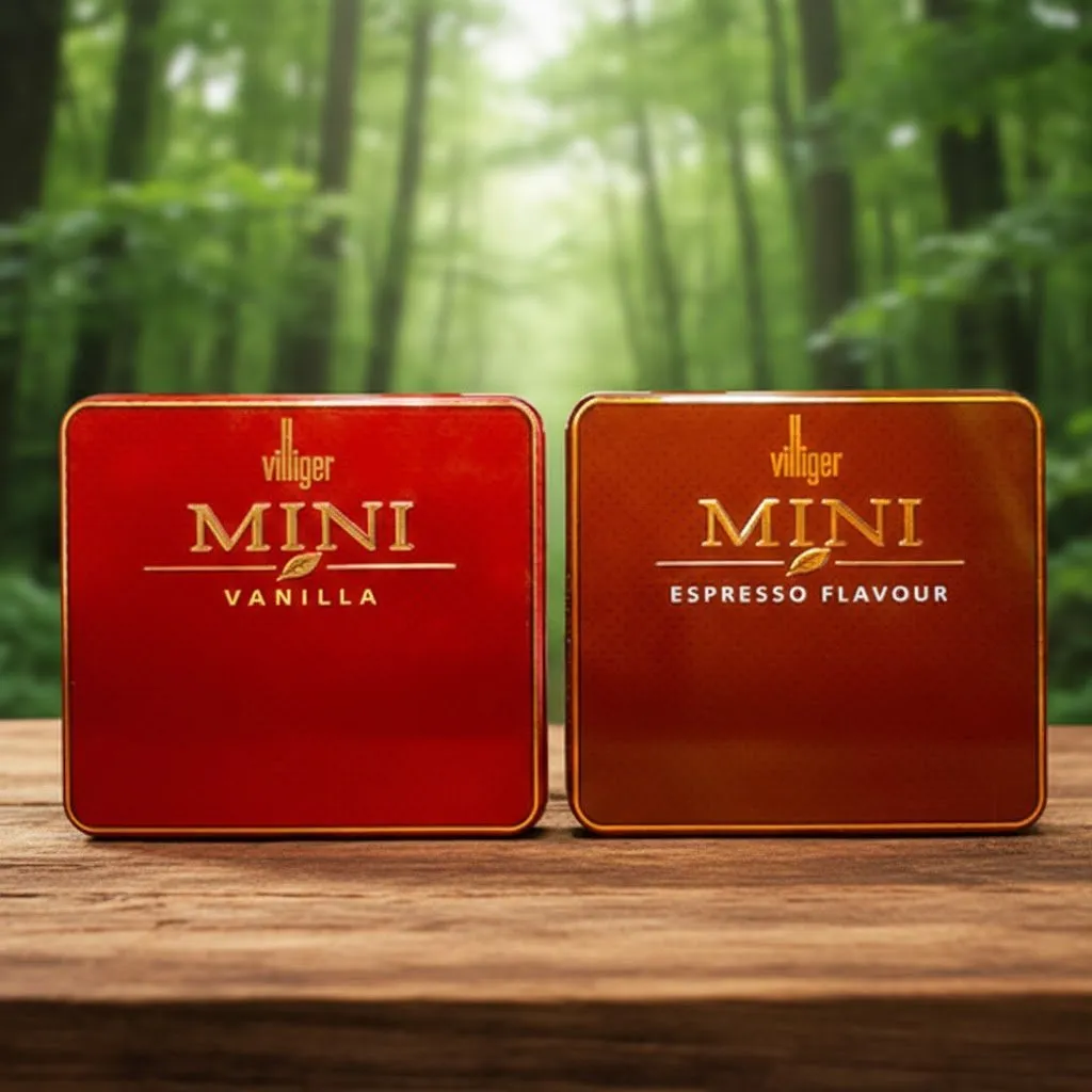 Villiger Mini Cigar มินิซิการ์นำเข้าจากเยอรมนี กลิ่น Vanilla & Espresso (10 มวน/ตลับ) | Villiger Mini Cigar Vanilla & Espresso